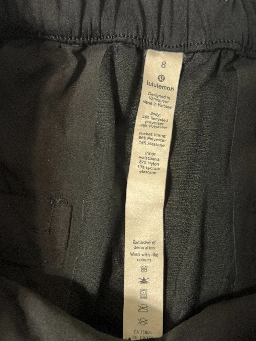 lululemon athletica Black Straight-Leg Ponte Pants